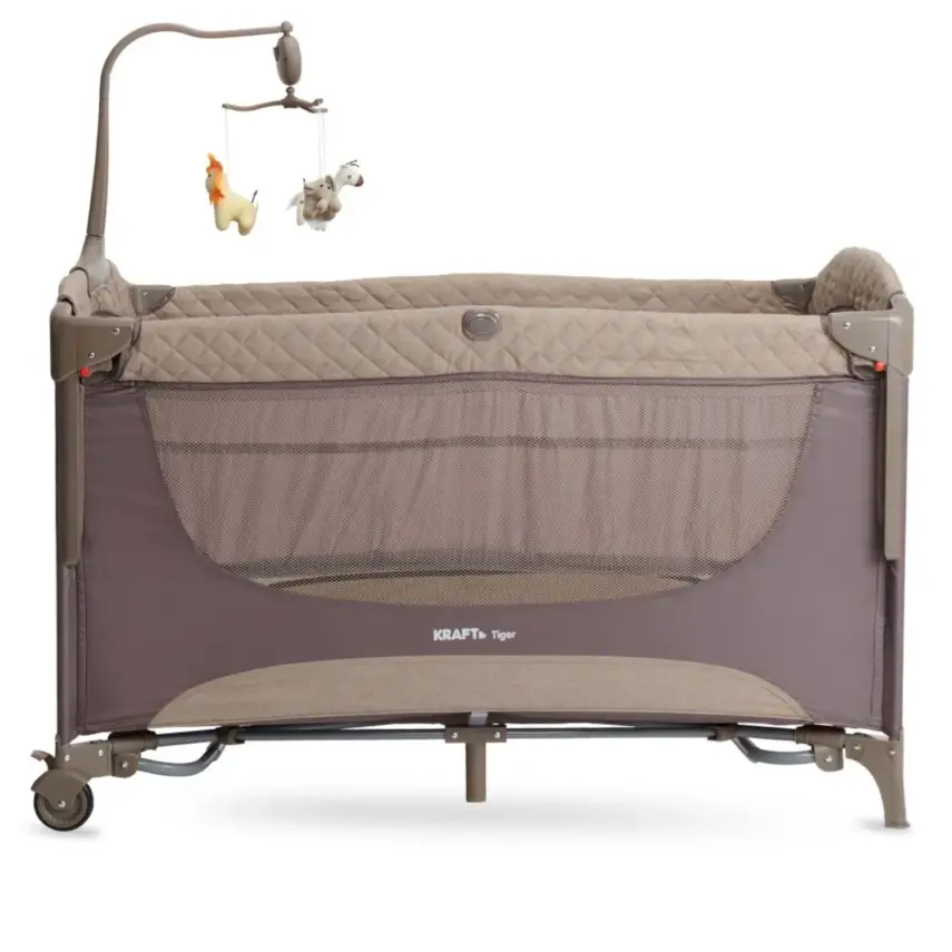 Kraft Oyuncaklı Dönenceli Tiger Anne Yanı Oyun Parkı 70X120 Cm Grey - 7