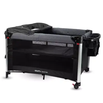 Kraft Quick Fold Anne Yanı Oyun Parkı 70x110 cm Dark Grey Black - 6