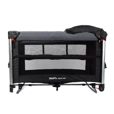 Kraft Quick Fold Anne Yanı Oyun Parkı 70x110 cm Dark Grey Black (1)