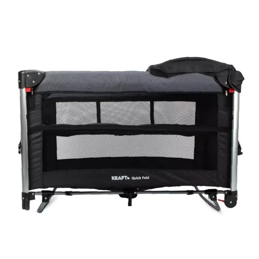 Kraft Quick Fold Anne Yanı Oyun Parkı 70x110 cm Dark Grey Black - 2