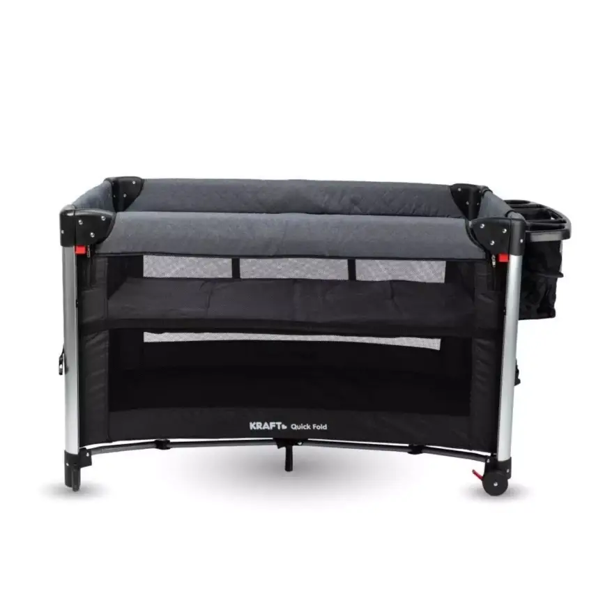 Kraft Quick Fold Anne Yanı Oyun Parkı 70x110 cm Dark Grey Black - 1