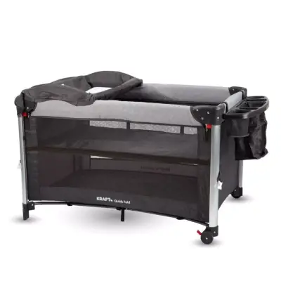 Kraft Quick Fold Anne Yanı Oyun Parkı 70x110 cm Light Grey (1)