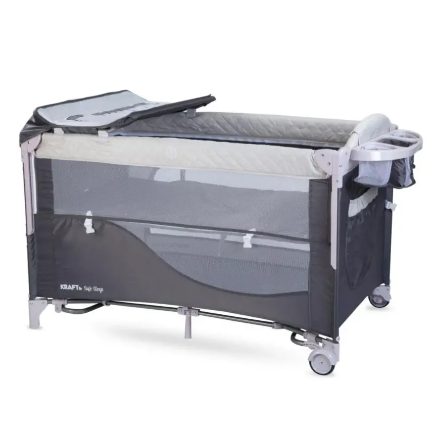 Kraft Safe Sleep Anne Yanı Oyun Parkı 70x120 cm Grey - 1