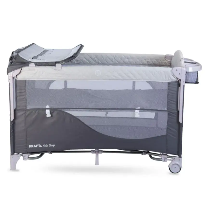 Kraft Safe Sleep Anne Yanı Oyun Parkı 70x120 cm Grey - 2