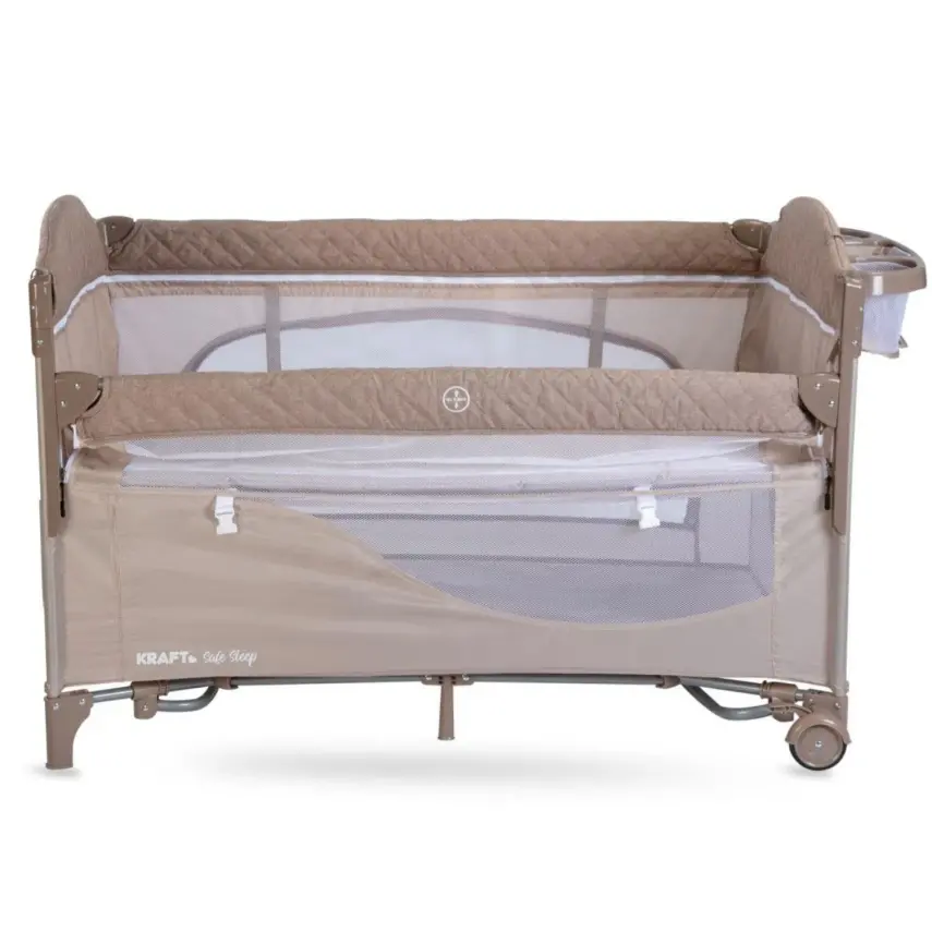 Kraft Safe Sleep Anne Yanı Oyun Parkı 70x120 cm Grey - 6