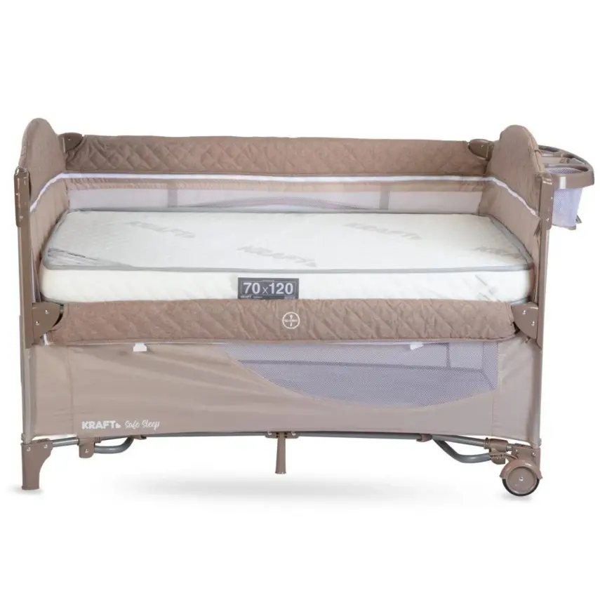 Kraft Safe Sleep Anne Yanı Oyun Parkı 70x120 cm Grey - 7