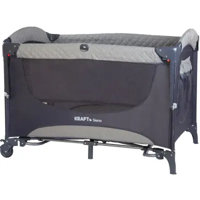 Kraft Siena Anne Yanı Çift Emniyet Sistemli Oyun Parkı 70X110 Cm Light Grey