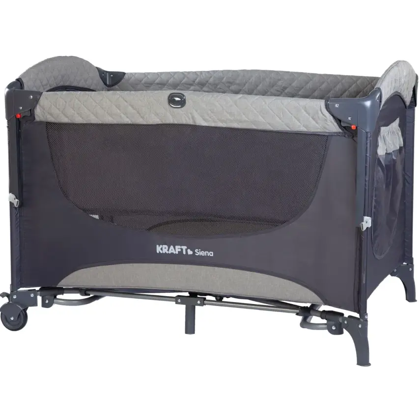 Kraft Siena Anne Yanı Çift Emniyet Sistemli Oyun Parkı 70X110 Cm Light Grey - 1