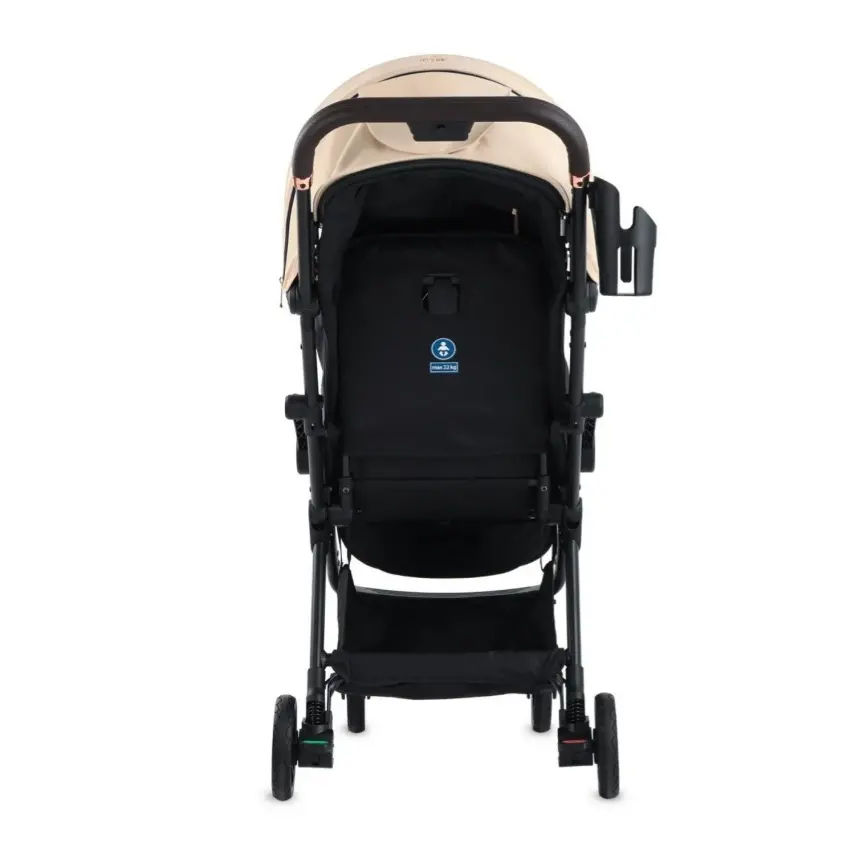 Kraft Star Tek Elle Katlanabilir Kompakt Kabin Bebek Arabası Beige - 5