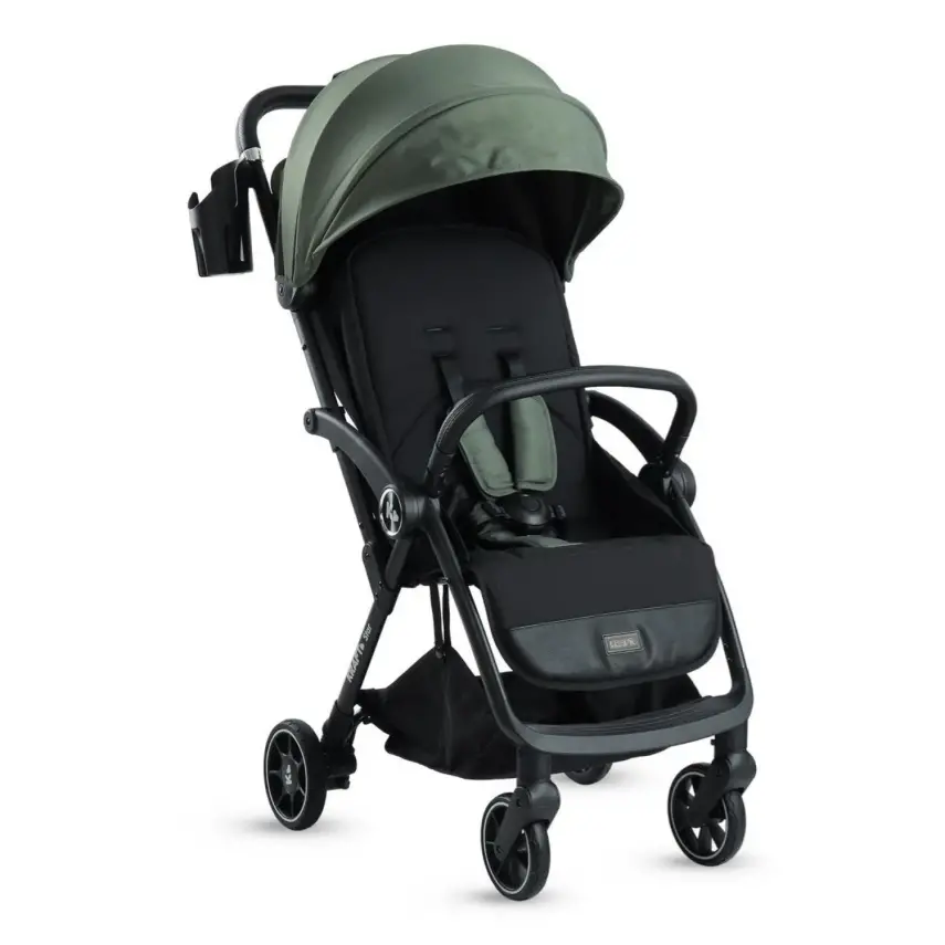 Kraft Star Tek Elle Katlanabilir Kompakt Kabin Bebek Arabası Green - 1