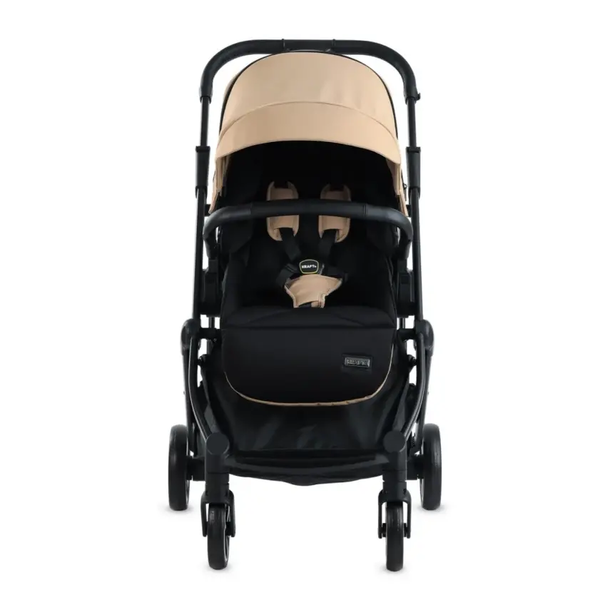 Kraft Viva I-Size Çift Yönlü Tek Elle Katlanabilir Travel Sistem Bebek Arabası Beige - 12