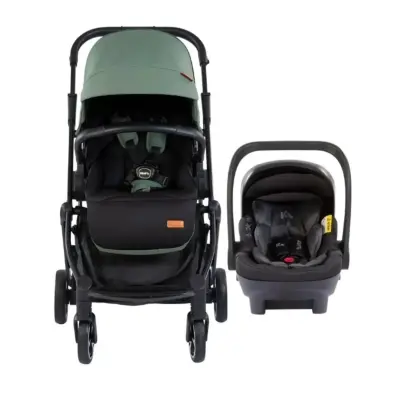 Kraft Viva I-Size Çift Yönlü Tek Elle Katlanabilir Travel Sistem Bebek Arabası Green - 13