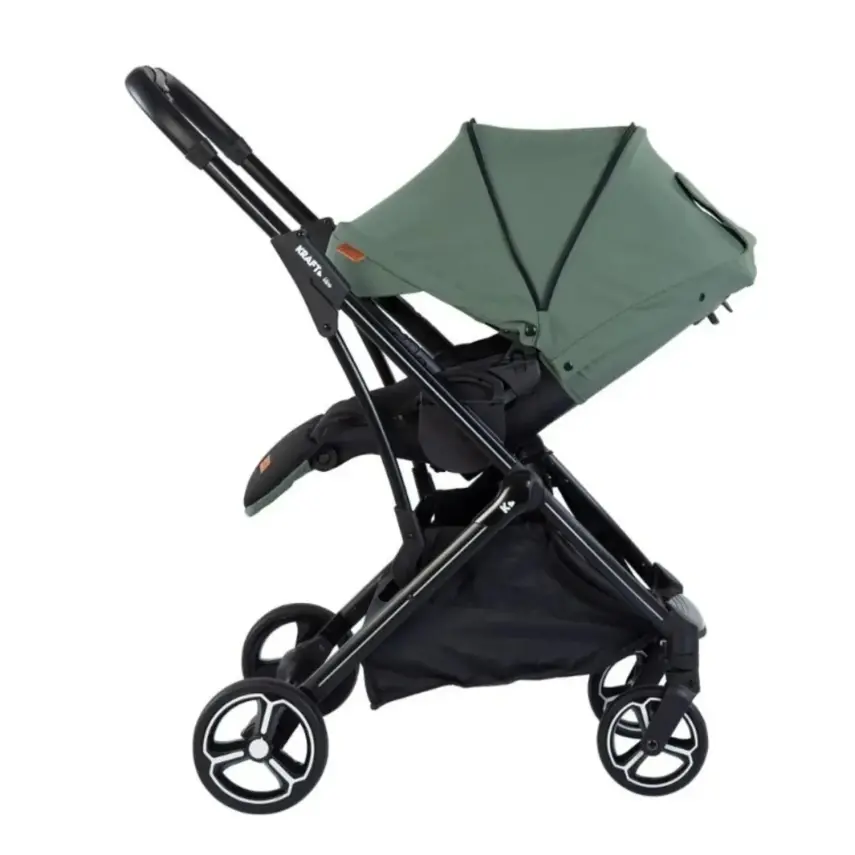 Kraft Viva I-Size Çift Yönlü Tek Elle Katlanabilir Travel Sistem Bebek Arabası Green - 12