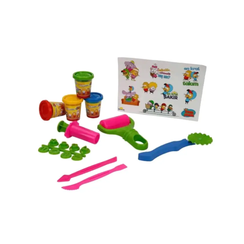 Kral Şakir Çantalı Oyun Hamuru Seti 4x50 Gr - 1