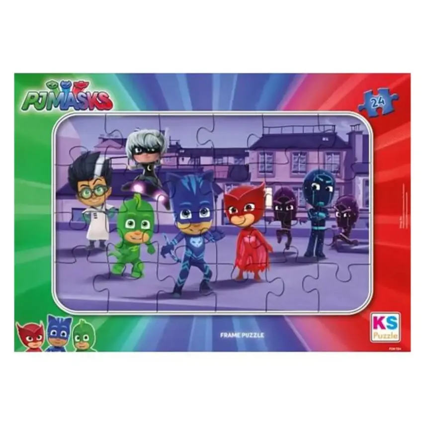 Ks Games 24 Parça Pj Masks Frame Puzzle - 1
