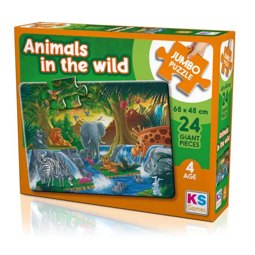 KS Games Animal in the wild Jumbo Puzzle 24 Parça - 1