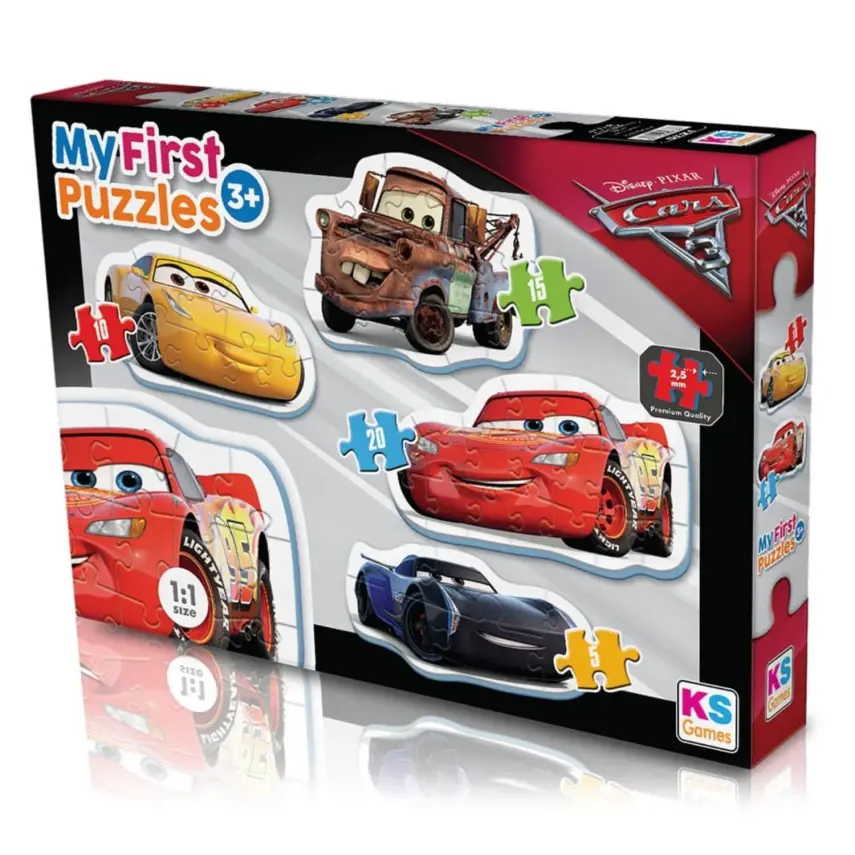Ks Games Cars MyFirst Cut Out Puzzles 4in1   - 1