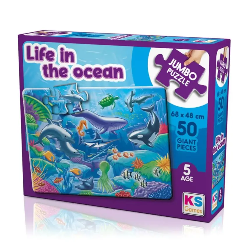 KS Games Life İn The Ocean Jumbo Puzzle 50 Parça - 1