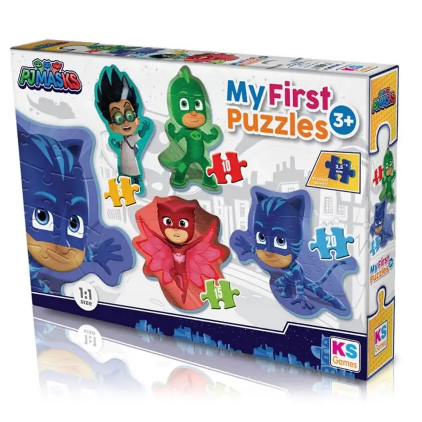 Ks Games Pj Masks  MyFirst Cut Out Puzzles 4in1 - 1