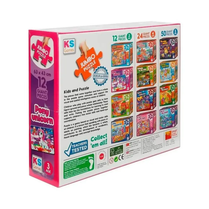 Ks Games Pony Pony Unicorn Jumbo Puzzle 12 Parça - 3
