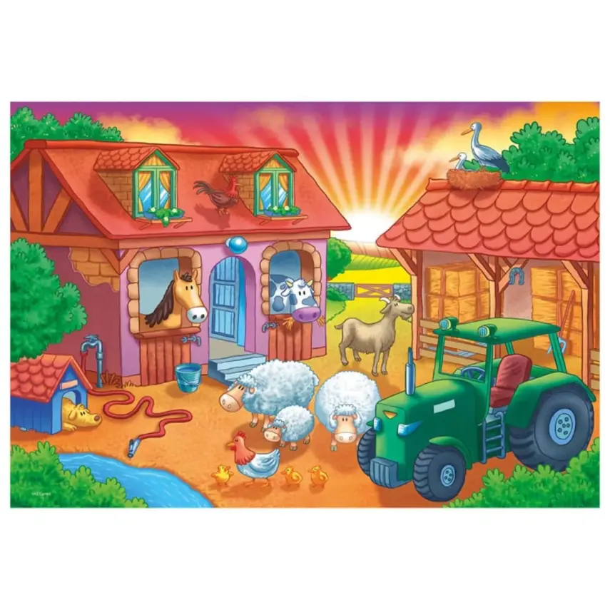 KS Games Sunrise On The Farm Jumbo Puzzle 12 Parça - 2