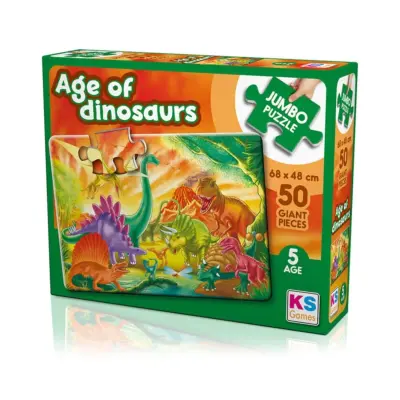 KS Games The Age Of Dinosaurs  Jumbo Puzzle 50 Parça - 1