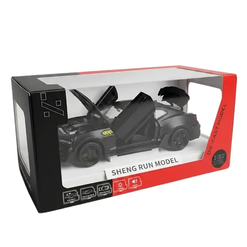 Kut.Sesli Işıklı Metal Çekbırak Araba CNM-SR-3205 - 4