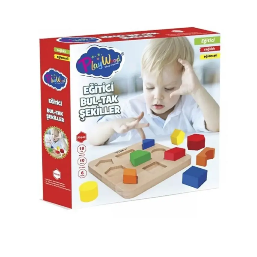 Kutuda Ahşap Eğitici Bultak Şekiller - 2