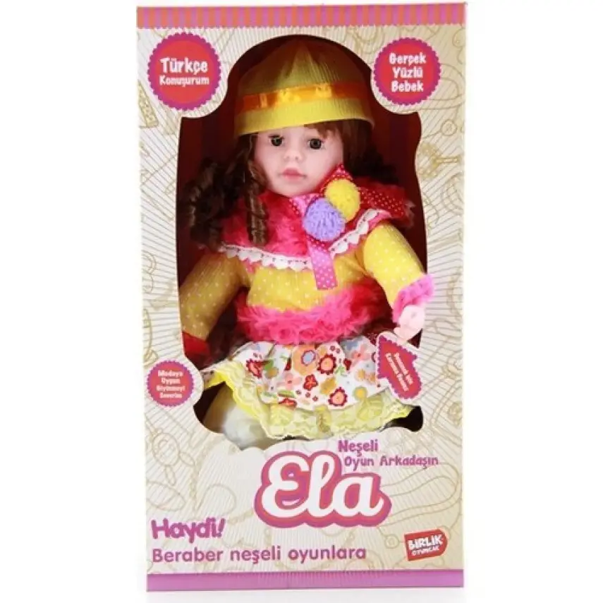 Kutulu Türkçe Neşeli Ela Bebek 45 Cm - 1