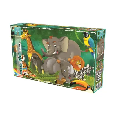 Laço Kids Doğadaki Hayvanlar Puzzle 100 Parça - 1