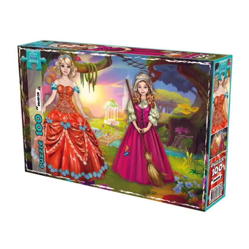 Laço Kids Prenses ve Kül Kedisi Puzzle 100 Parça - 1
