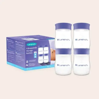 Lansinoh Anne Sütü Saklama Şişesi 4'lü