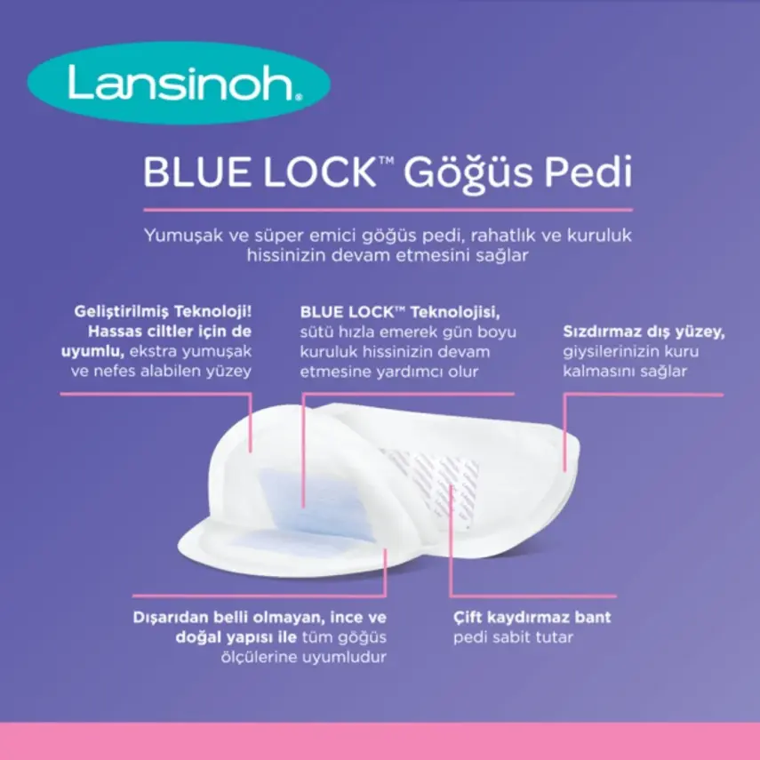 Lansinoh Blue Lock Göğüs Pedi 36lı - 3
