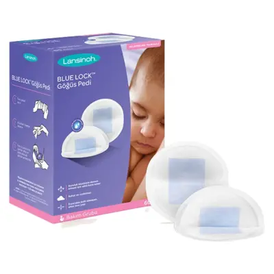 Lansinoh Blue Lock Göğüs Pedi 60lı (1)