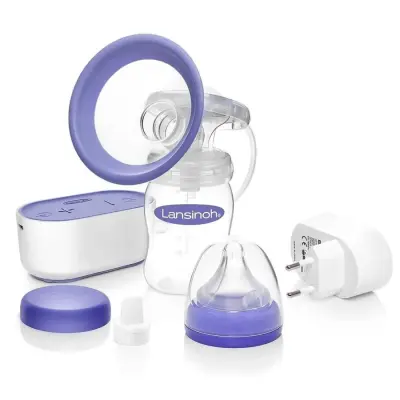 Lansinoh Kompakt Tekli Elektrikli Göğüs Pompası,Bebektif Mini Çanta Gri (1)