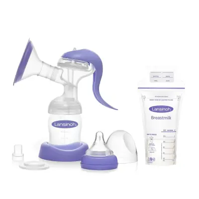Lansinoh Manuel Göğüs Pompası + Süt Saklama Poşeti 50li