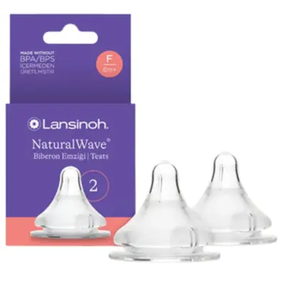 Lansinoh Natural Wave Silikon Biberon Emziği 2li Hızlı Akış