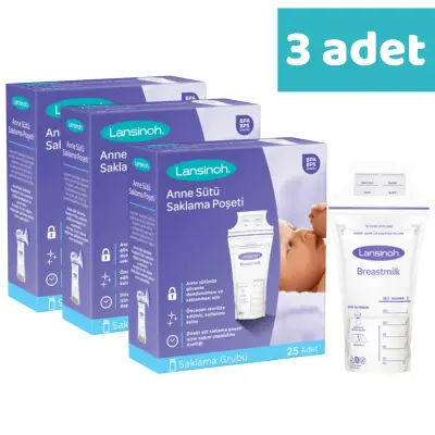 Lansinoh Süt Saklama Poşeti 25li x 3 Adet