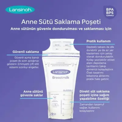 Lansinoh Süt Saklama Poşeti 50li x 2 Adet - 5
