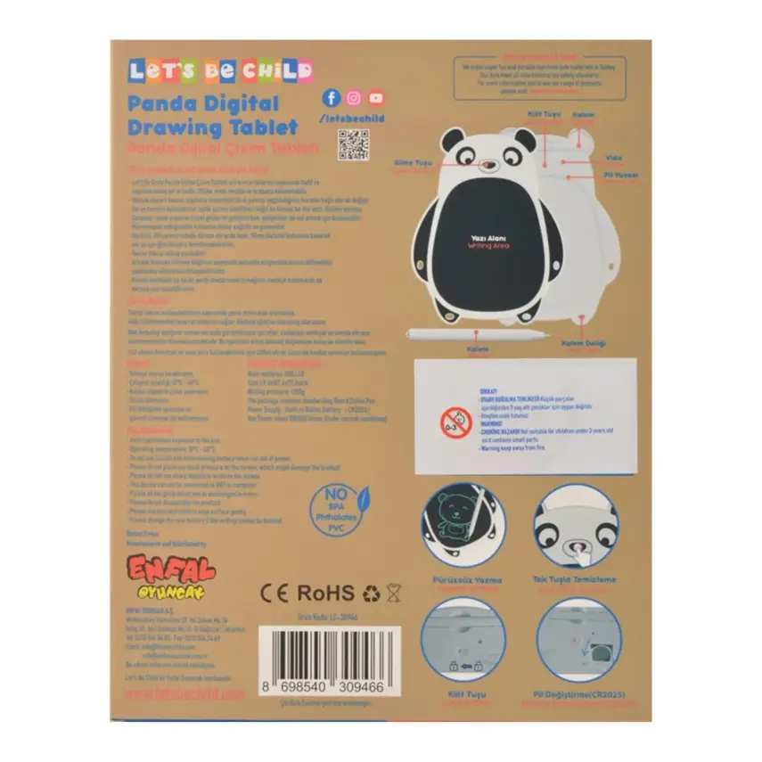 LC Panda Çizim Tableti 8,5" - 8
