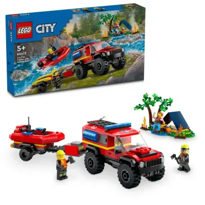 LEGO City 4x4 Kurtarma Botlu İtfaiye Kamyonu 60412 - 3