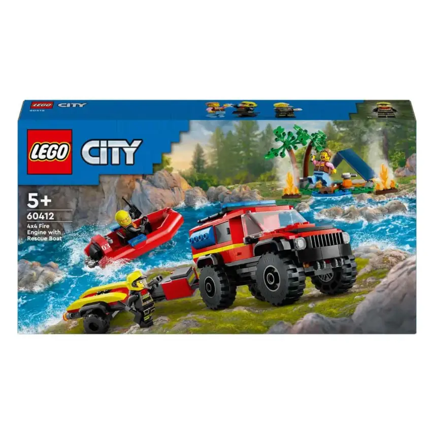 LEGO City 4x4 Kurtarma Botlu İtfaiye Kamyonu 60412 - 1