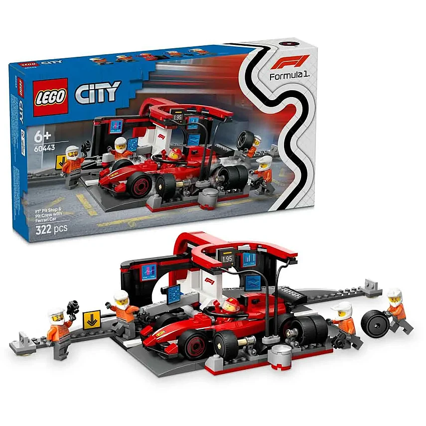 LEGO City Ferrari Arabalı F1 Pit Stop ve Pit Ekibi 60443 - 1