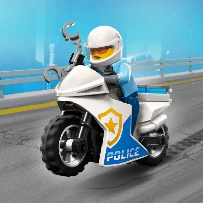 LEGO City Polis Motosikleti Araba Takibi 60392 - 4