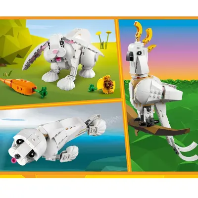 LEGO Creator 3’ü 1 Arada Beyaz Tavşan 31133 Oyuncak Yapım Seti 31133 - 4