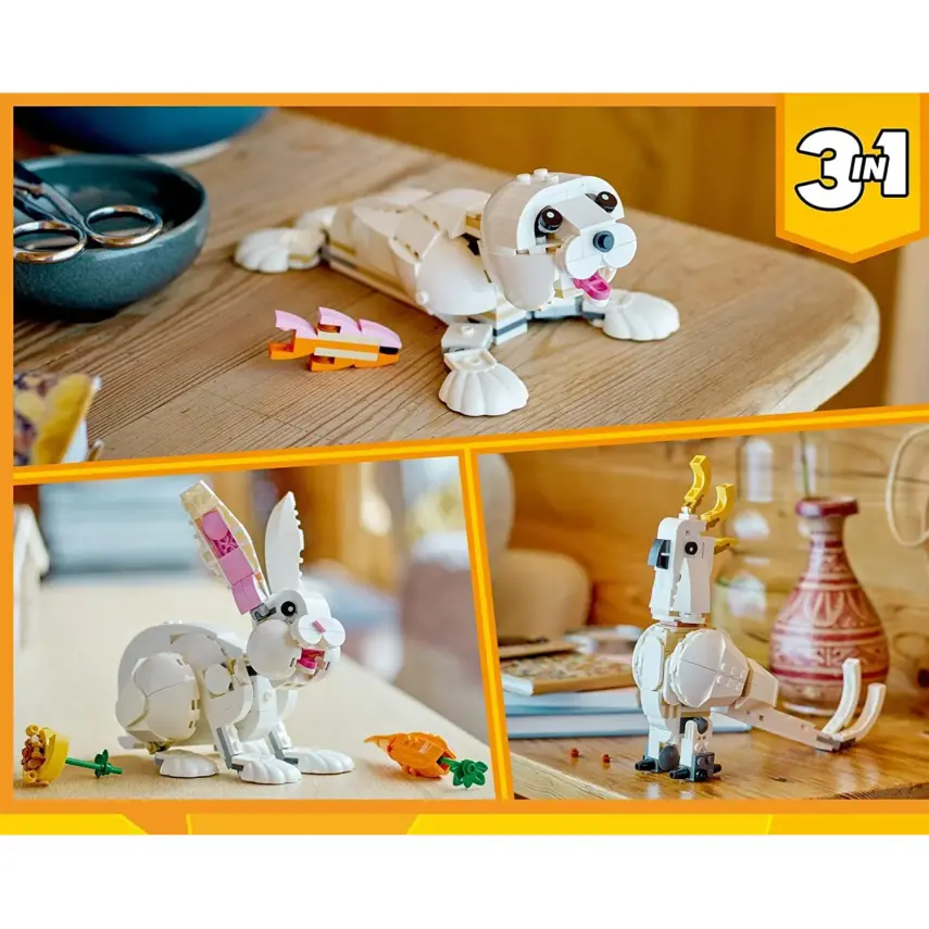 LEGO Creator 3’ü 1 Arada Beyaz Tavşan 31133 Oyuncak Yapım Seti 31133 - 9
