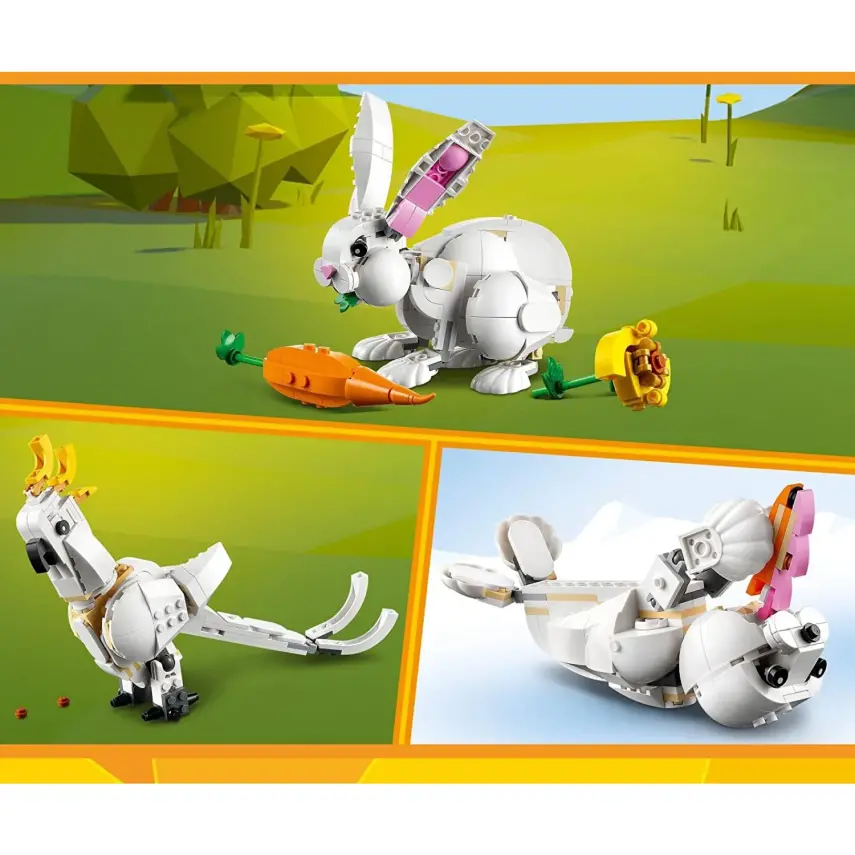 LEGO Creator 3’ü 1 Arada Beyaz Tavşan 31133 Oyuncak Yapım Seti 31133 - 3