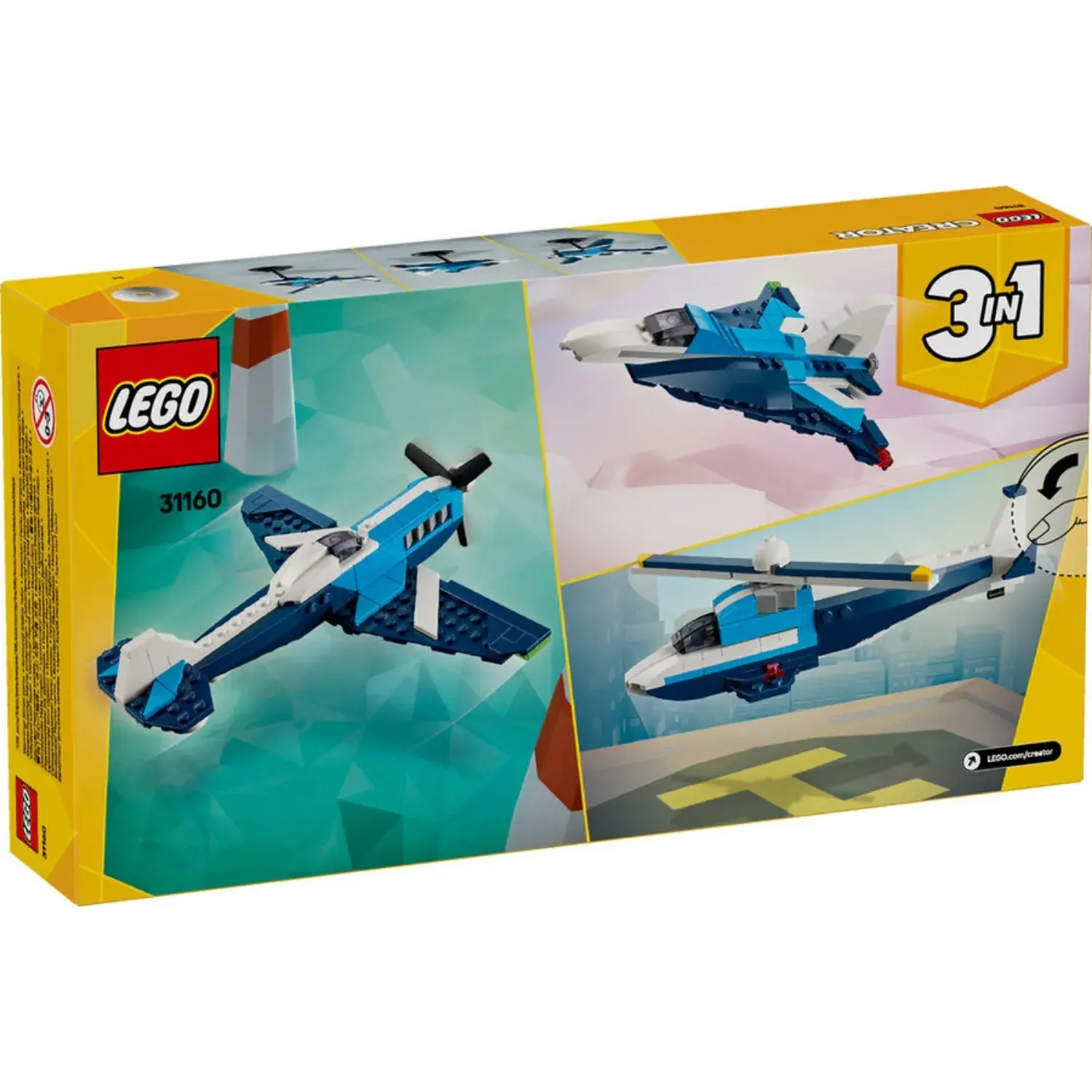LEGO Creator 3'ü 1 Arada Uçak: Yarış Uçağı 31160 | Satın Al