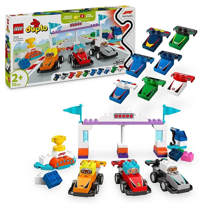 LEGO DUPLO F1® Takımı Yarış Arabaları ve Sürücüler 10445 - 1