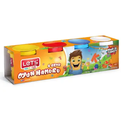 Lets 4 Renk Oyun Hamuru 460 Gr L8440 (1)